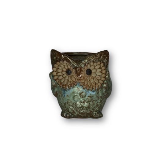 Blue Owl Flower Pot Style 2