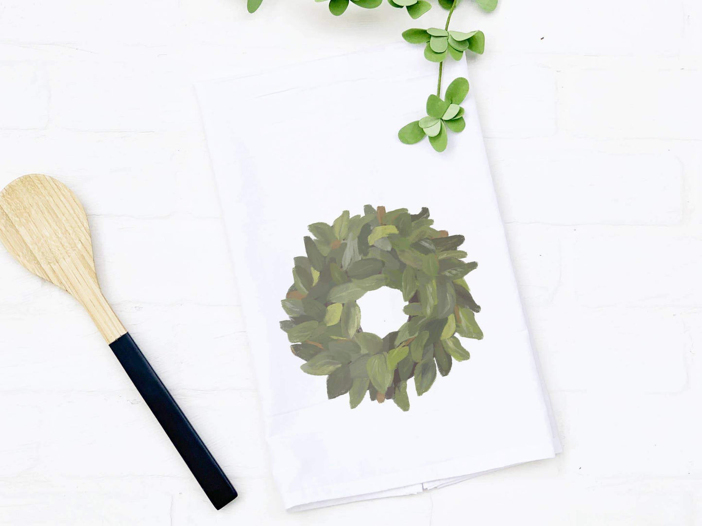 Magnolia Wreath - Cotton Tea Towel