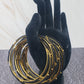 Black and Gold Beaded Bangles (1 defect, see photos) *New*