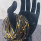 Black and Gold Beaded Bangles (1 defect, see photos) *New*