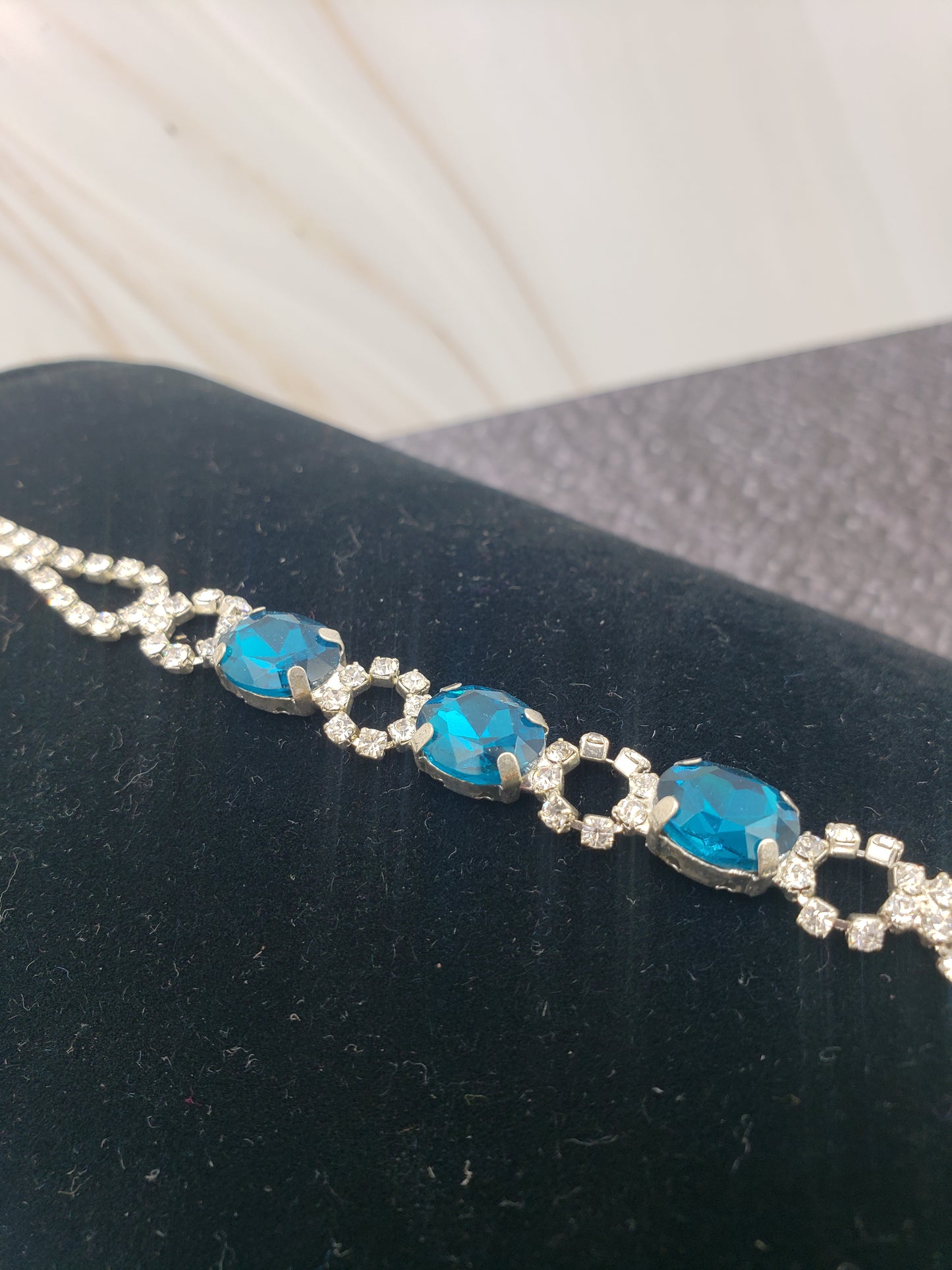 Blue and white jeweled bracelet *New*