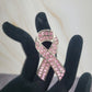 Adjustable band Breast cancer awareness Ring *New*