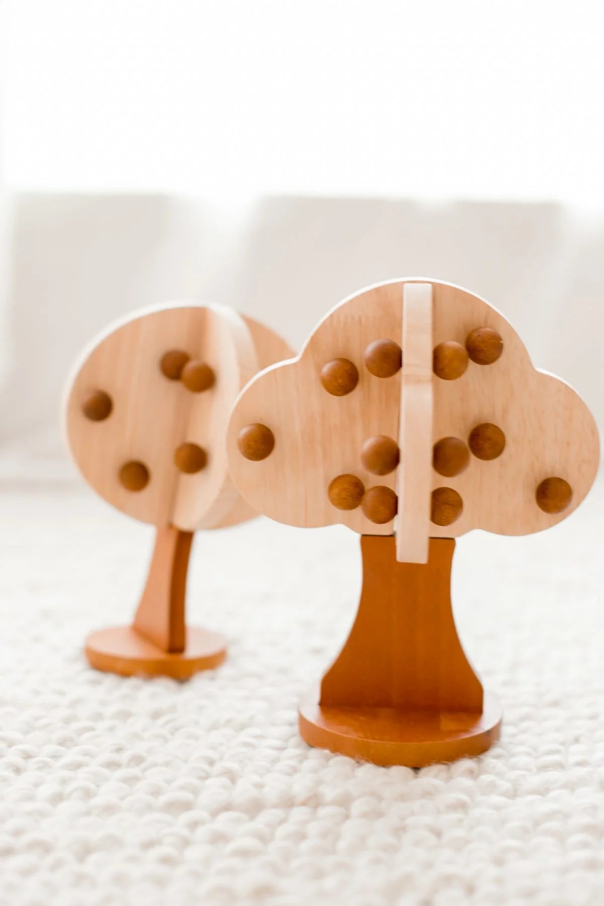 Wooden fruit trees set of 2