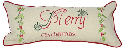 ML10219 Merry Christmas with Holly Pillow