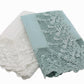 Garden Trellece Lace Trim Napkins,20"x20",Set of 4