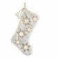 Snowflake Sequin Soft Plush Furry Light Up Stocking 20''