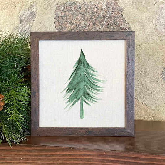 Evergreen Tree - Framed Sign