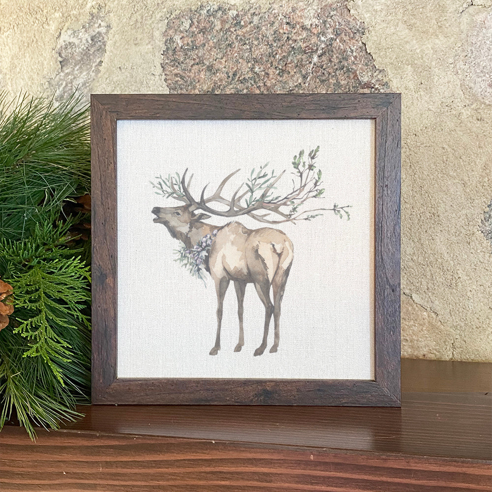 Winter Buck - Framed Sign