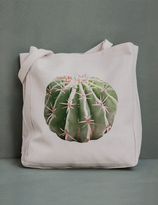 Barrel Cactus Canvas Tote Bag, College Student Gift, Easter Gift,