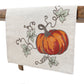 Rustic Pumpkin Crewel Embroidered Fall Table Runner