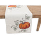 Rustic Pumpkin Crewel Embroidered Fall Table Runner