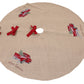 Merry Christmas Truck Embroidered Tree Skirt 56 Inch Round,