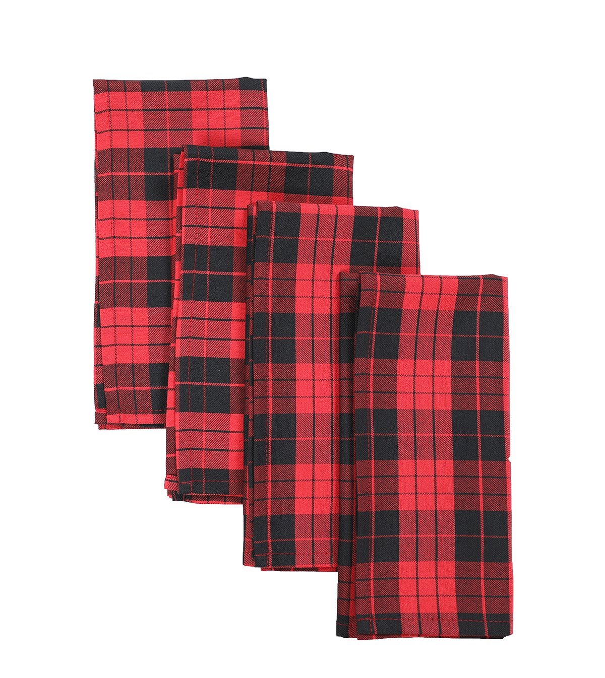 Holiday Plaid Napkins 20 by 20-Inch, Set of 4