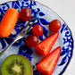 DAMASK Blue Velvet Gilded Glass Canapé Plates