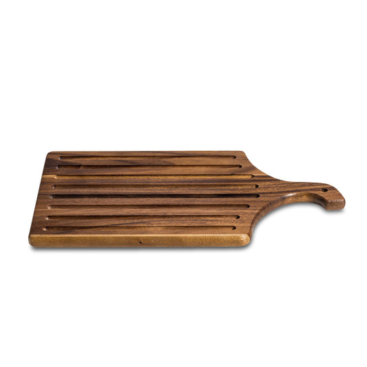 Acacia Wood Slotted Bread Board  10" x 18"