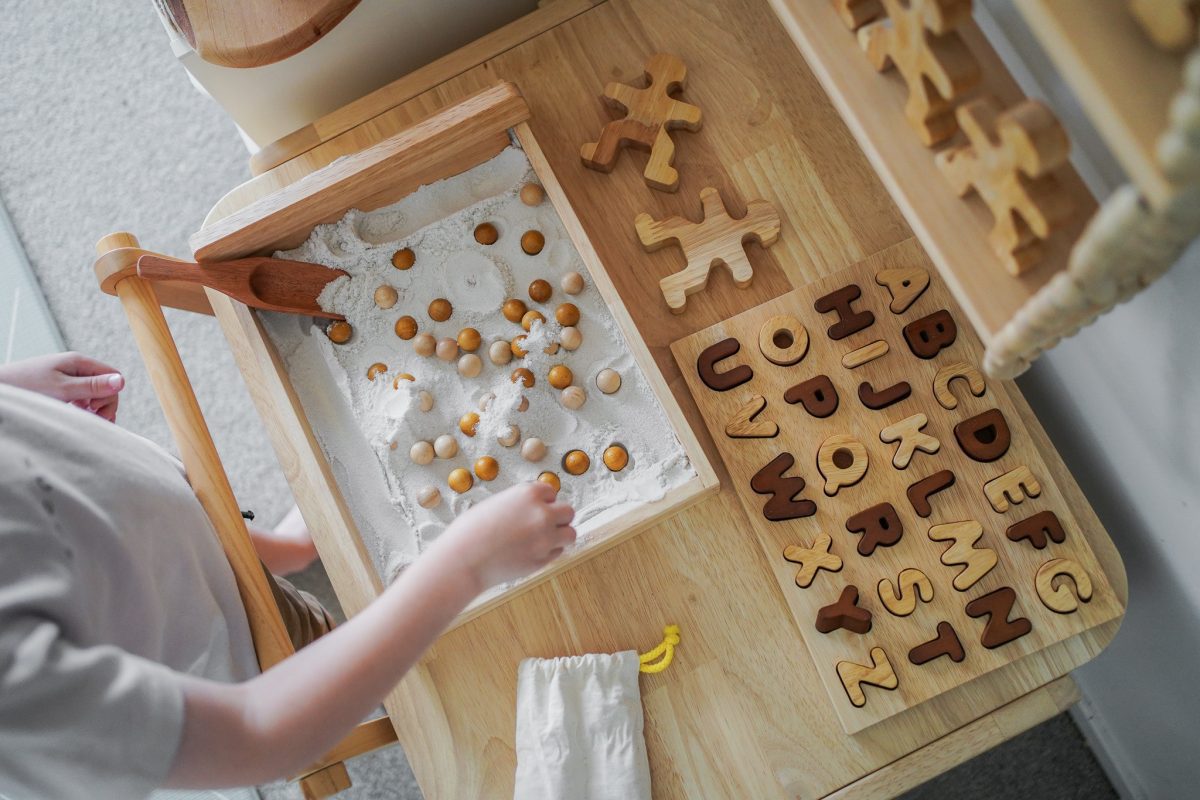 Natural capital letter puzzle