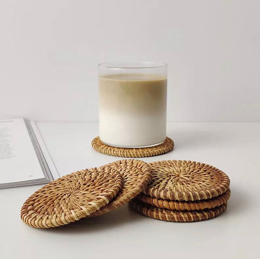 Rattan Coasters, Set of 4