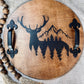 Deer and Mountains Wooden Serving Tray