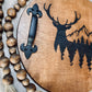 Deer and Mountains Wooden Serving Tray