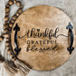 Thankful Grateful Blessed Tray, Farmhouse Decor, Kitchen Gift, Wooden